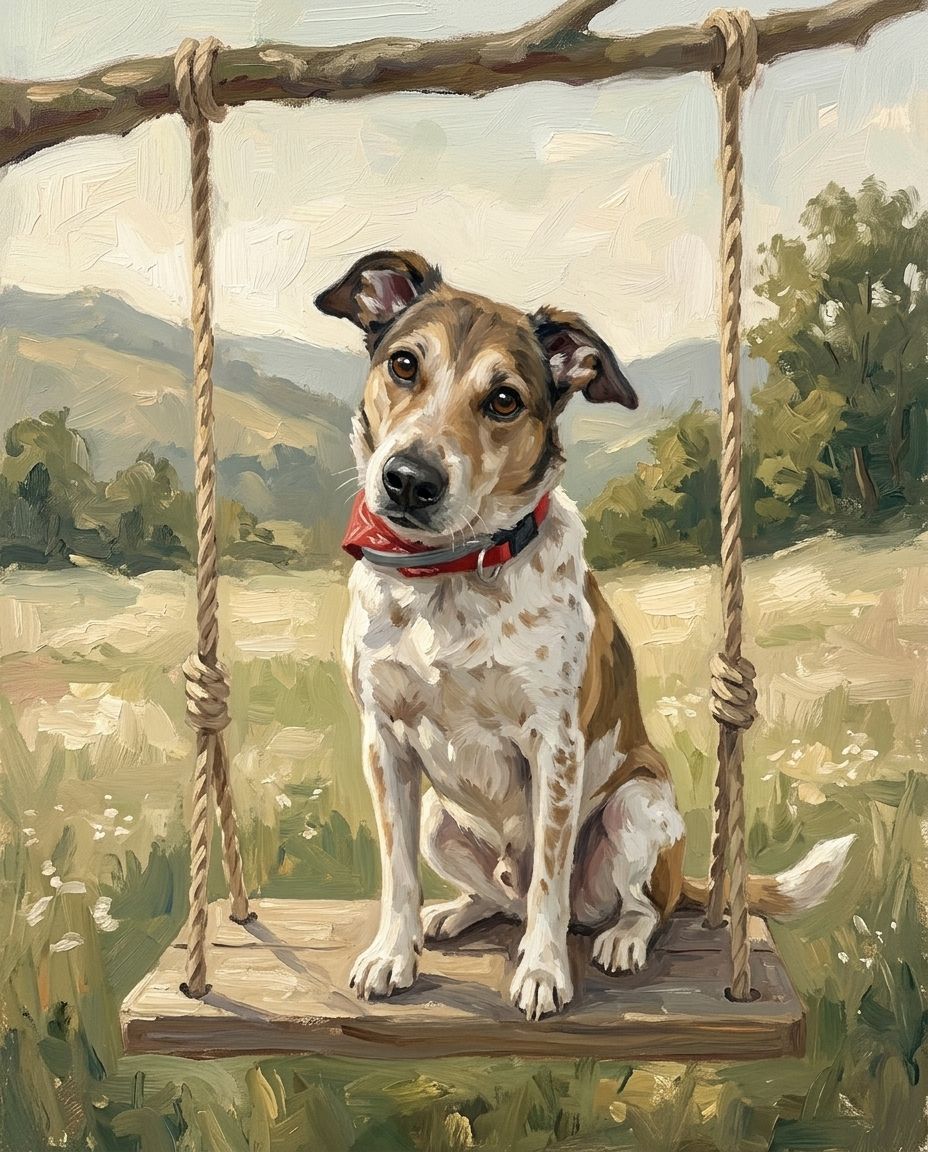 Memory Swing – Evcil Hayvan kişiye özel portre tasarım örneği