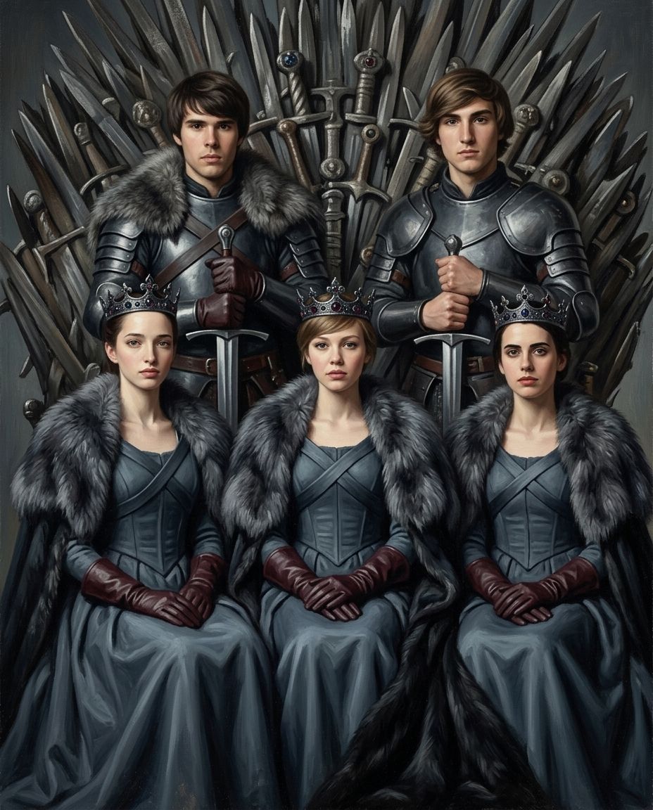 Royals of the North – Kardeşler kişiye özel portre tasarım örneği