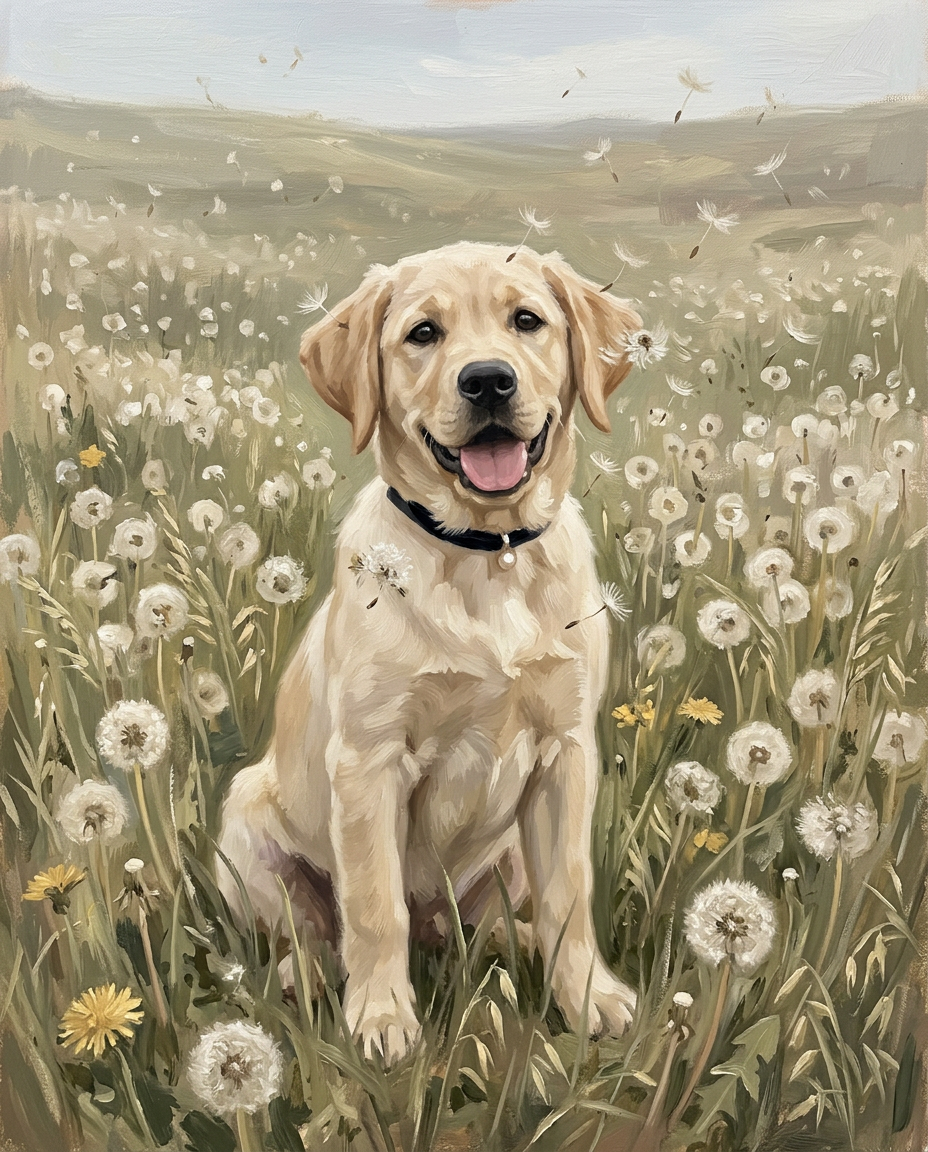 Fields of Fluff – Evcil Hayvan kişiye özel portre tasarım örneği