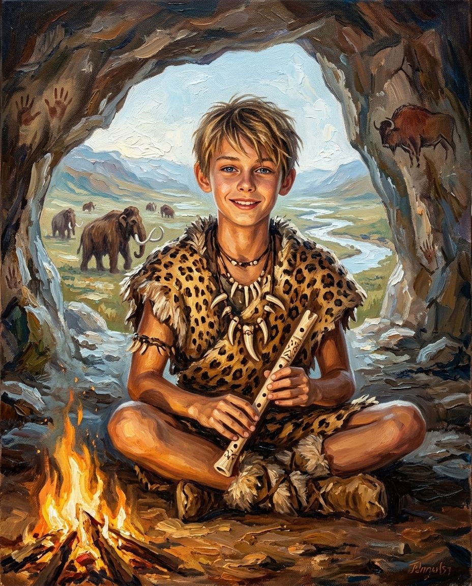 Cave Family – Çocuk kişiye özel portre tasarım örneği