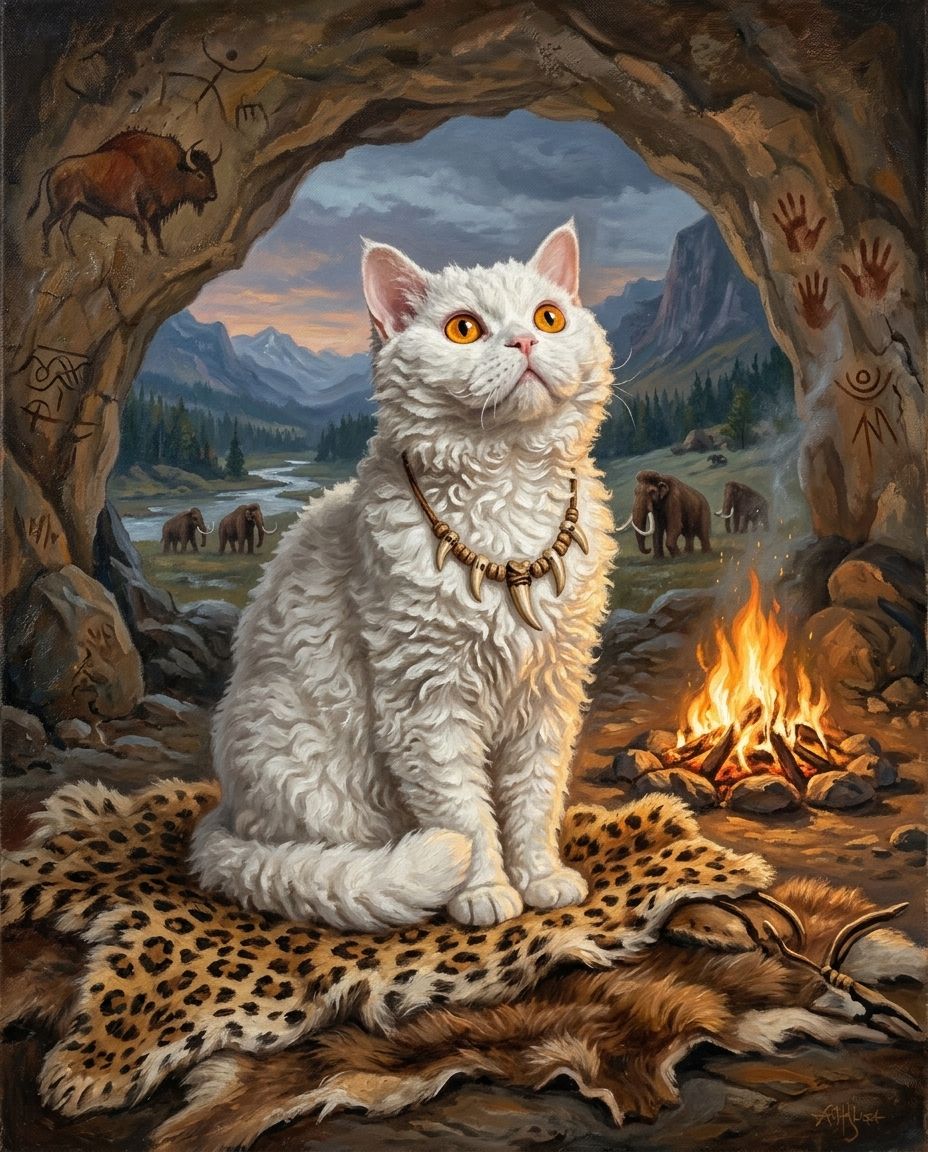 Cave Family – Evcil Hayvan kişiye özel portre tasarım örneği