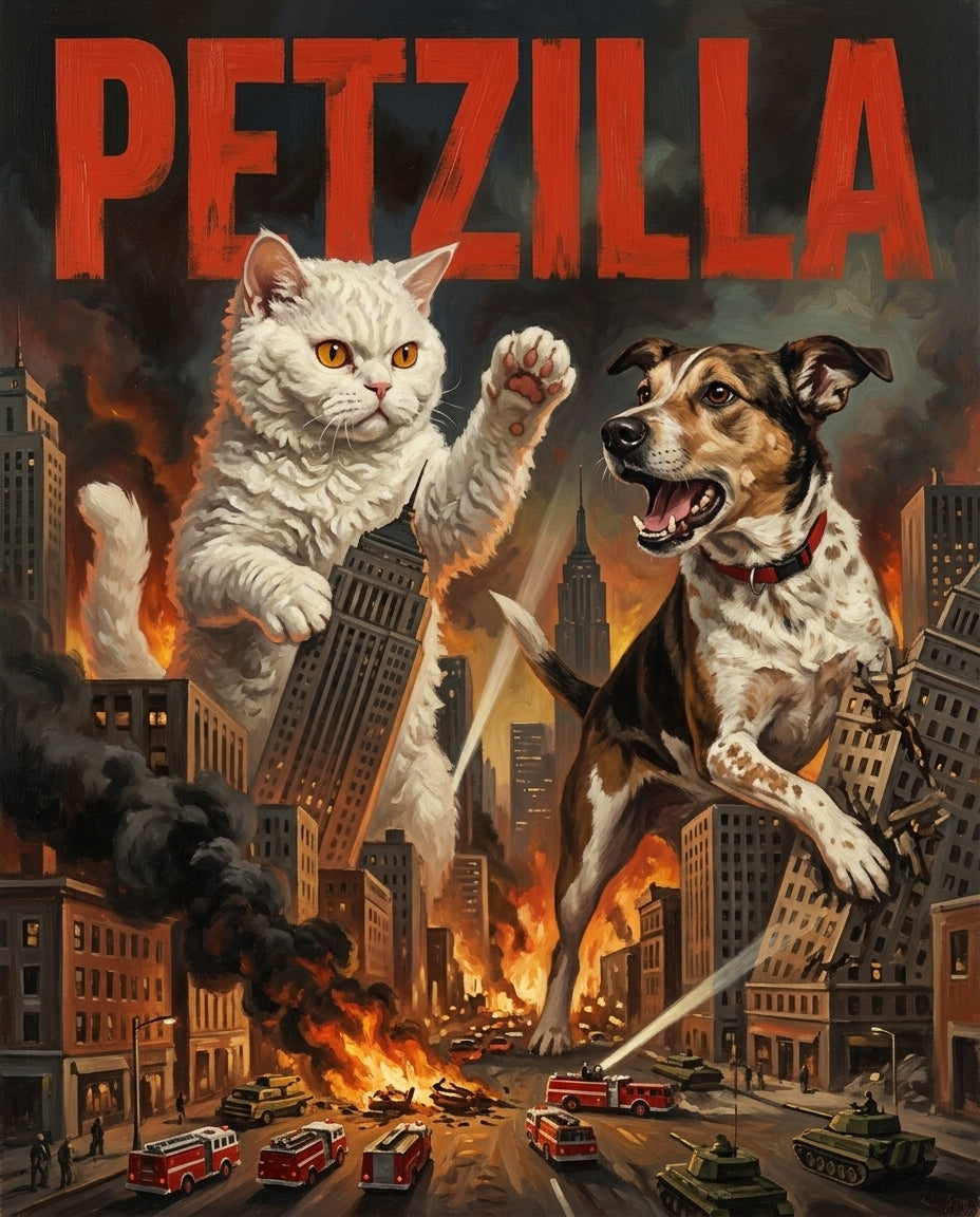 Petzilla – Evcil Dostlar kişiye özel portre tasarım örneği