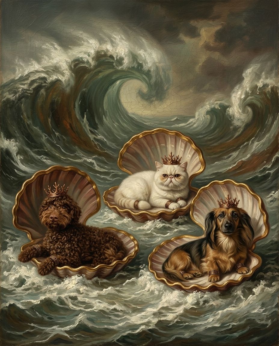 Poseidon – Evcil Dostlar kişiye özel portre tasarım örneği