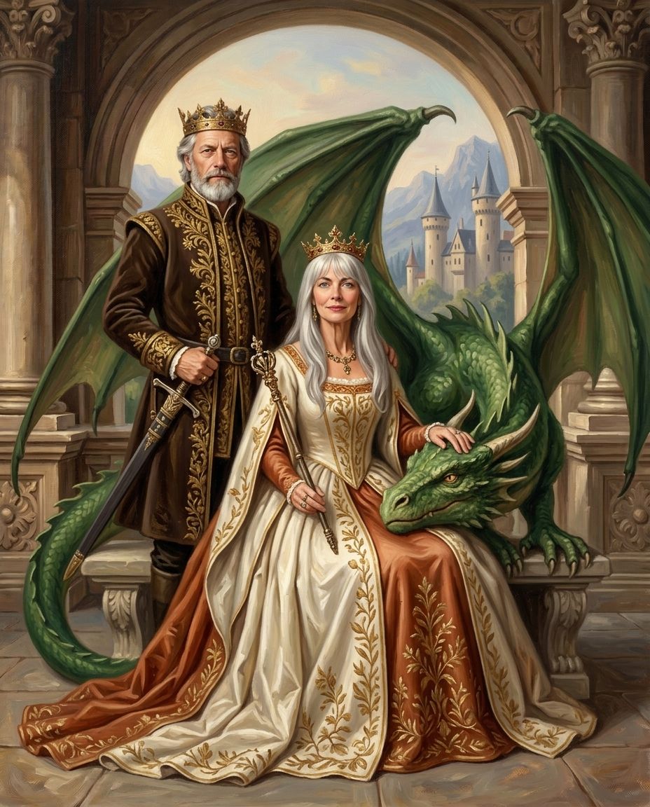 Fantasy Royalty – Çift kişiye özel portre tasarım örneği