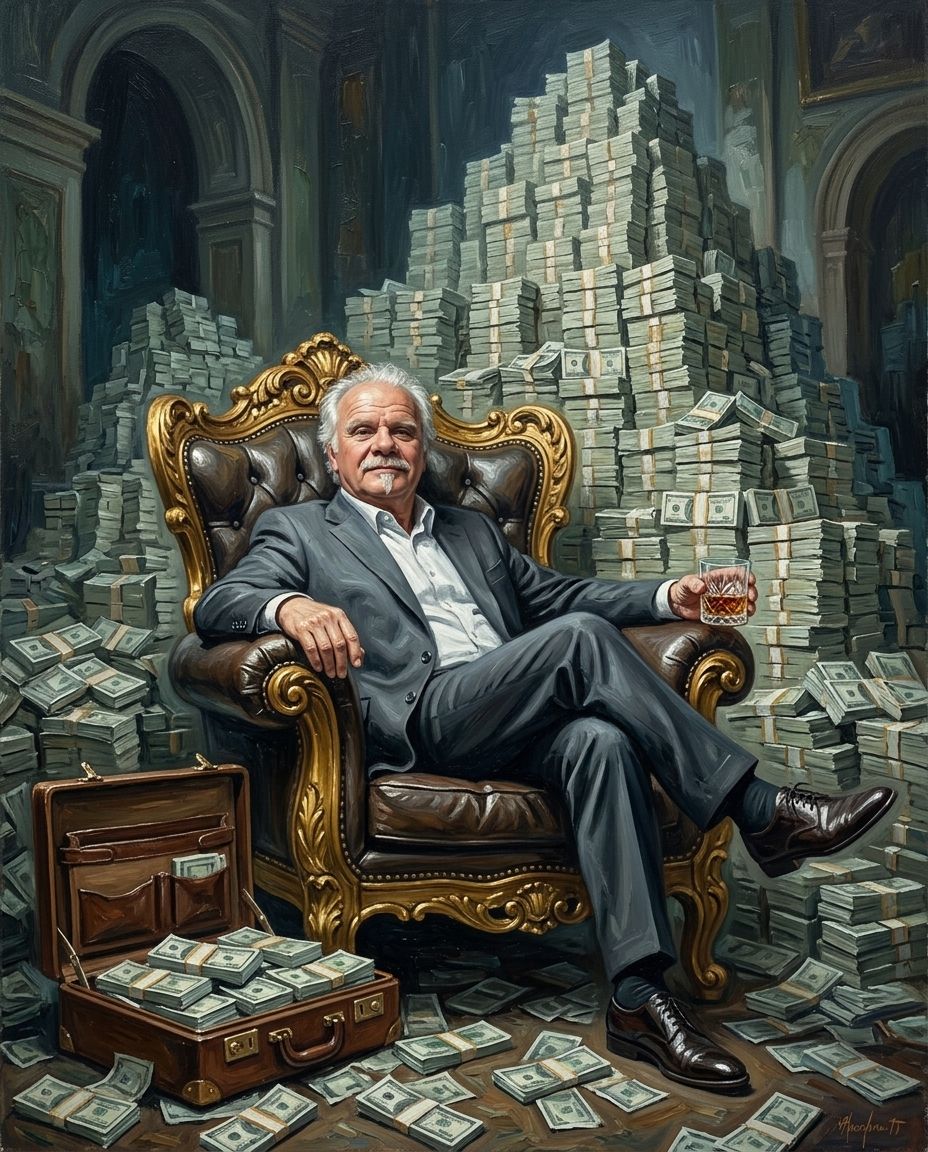 The Money Monarch – Erkek kişiye özel portre tasarım örneği