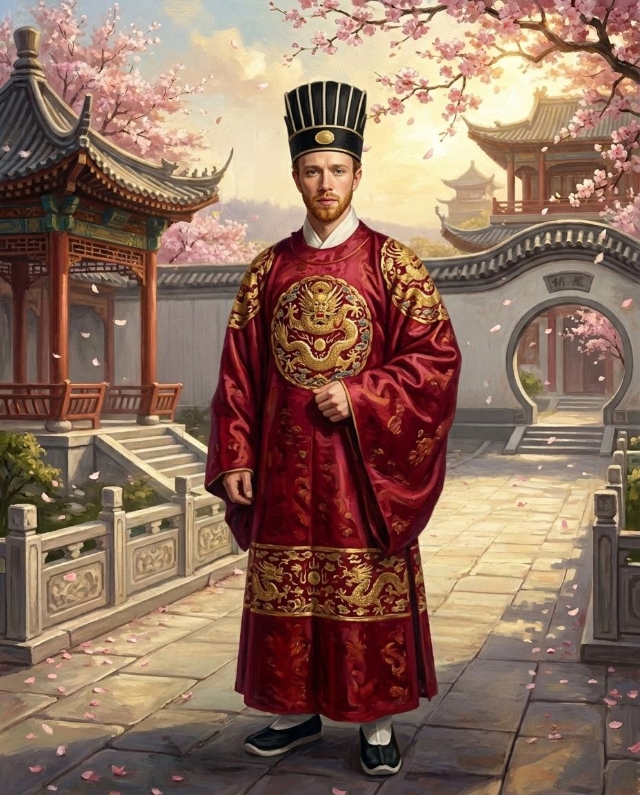Silk Harmony – Erkek kişiye özel portre tasarım örneği