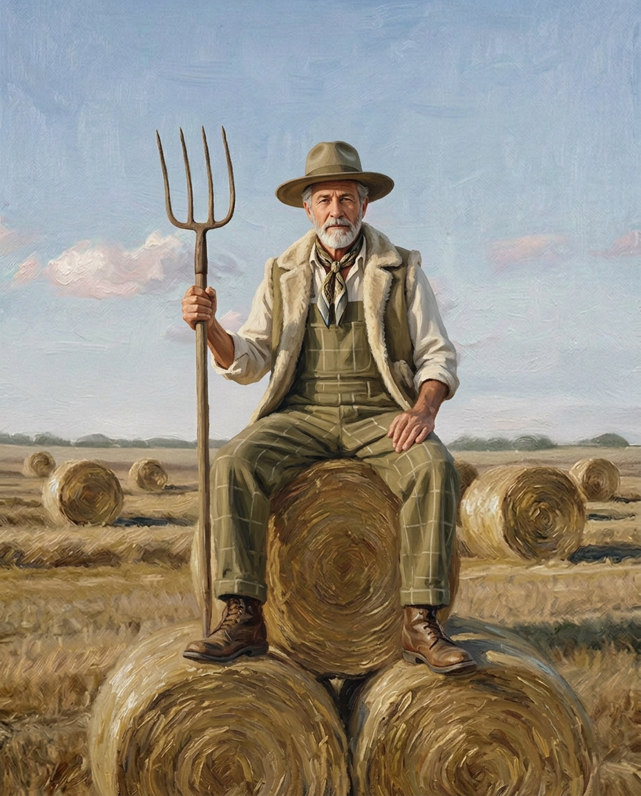 Golden Harvest – Erkek kişiye özel portre tasarım örneği