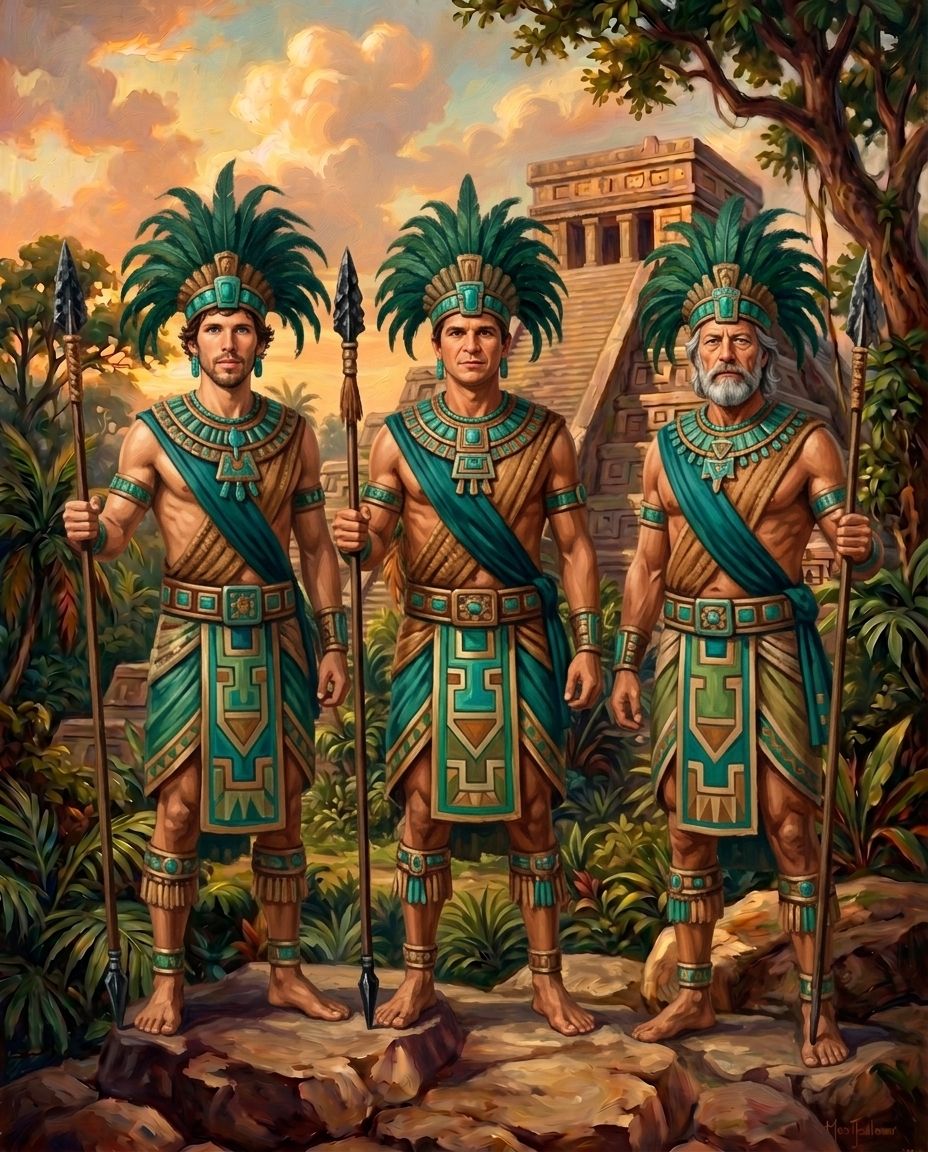 Aztecs – Erkek Kuşakları kişiye özel portre tasarım örneği