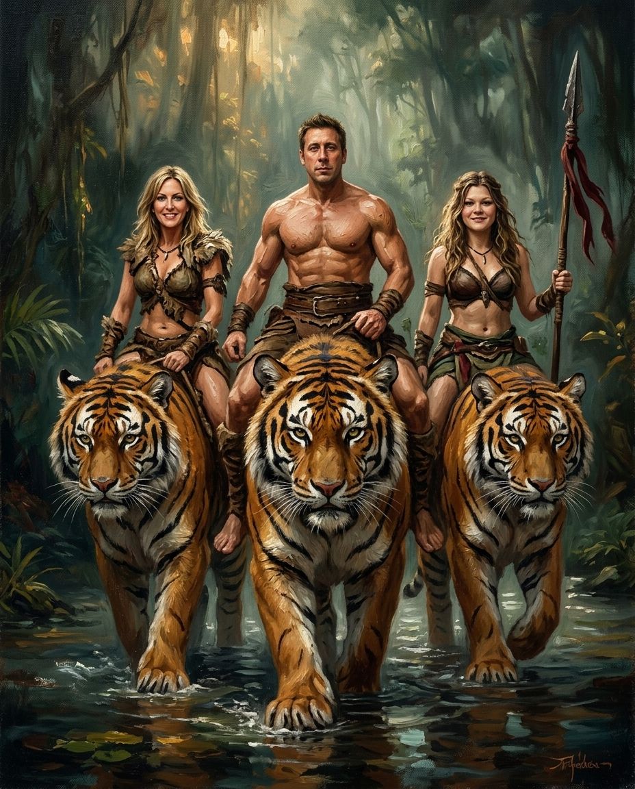 Beastmaster – Kardeşler kişiye özel portre tasarım örneği