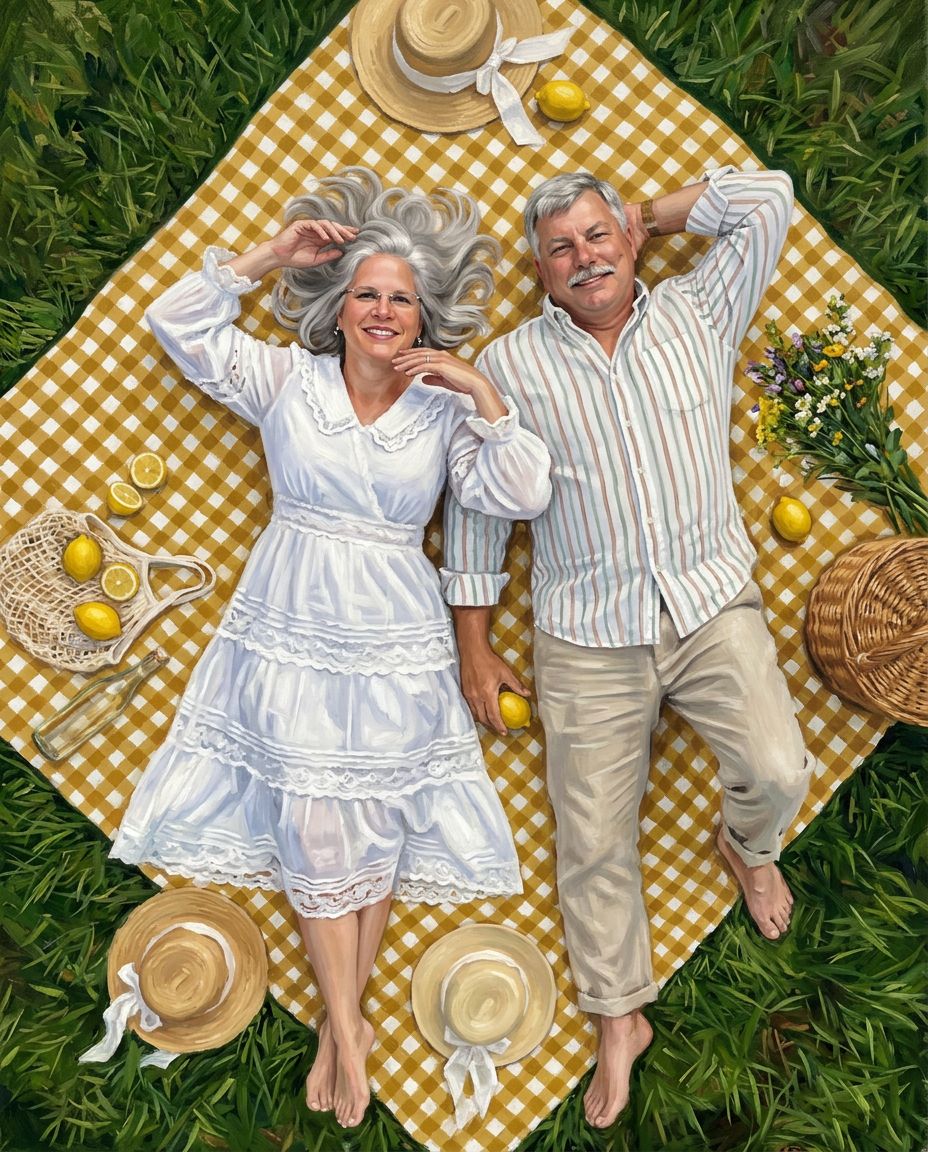 Lazy Lemon – Çift kişiye özel portre tasarım örneği