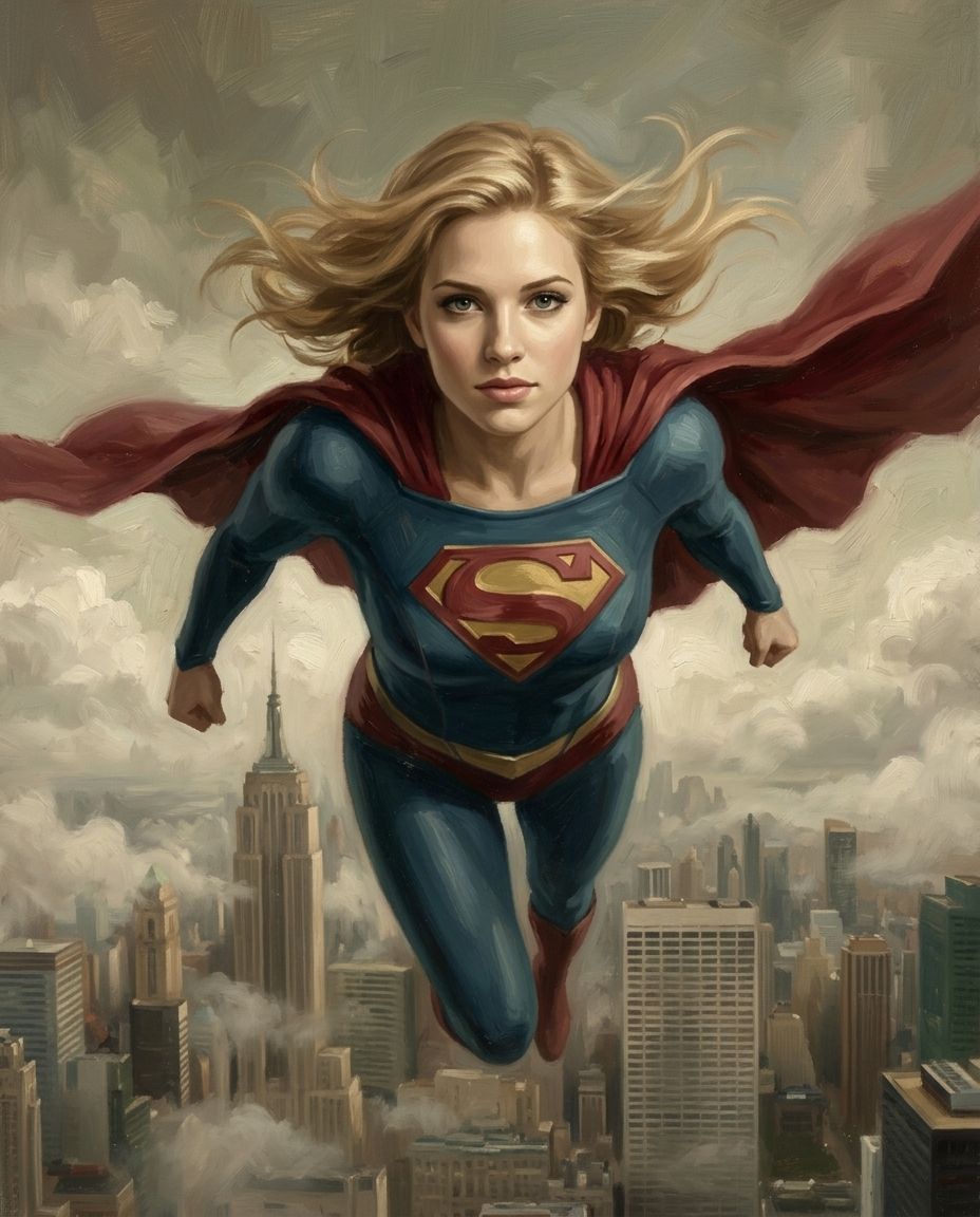 Super Hero – Kadın kişiye özel portre tasarım örneği
