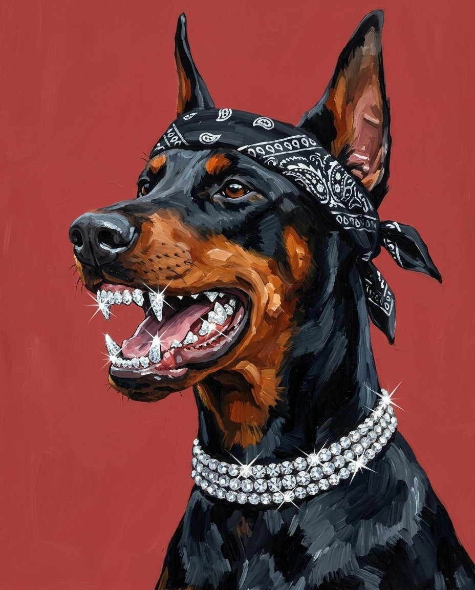 Bling Beast – Evcil Hayvan kişiye özel portre tasarım örneği