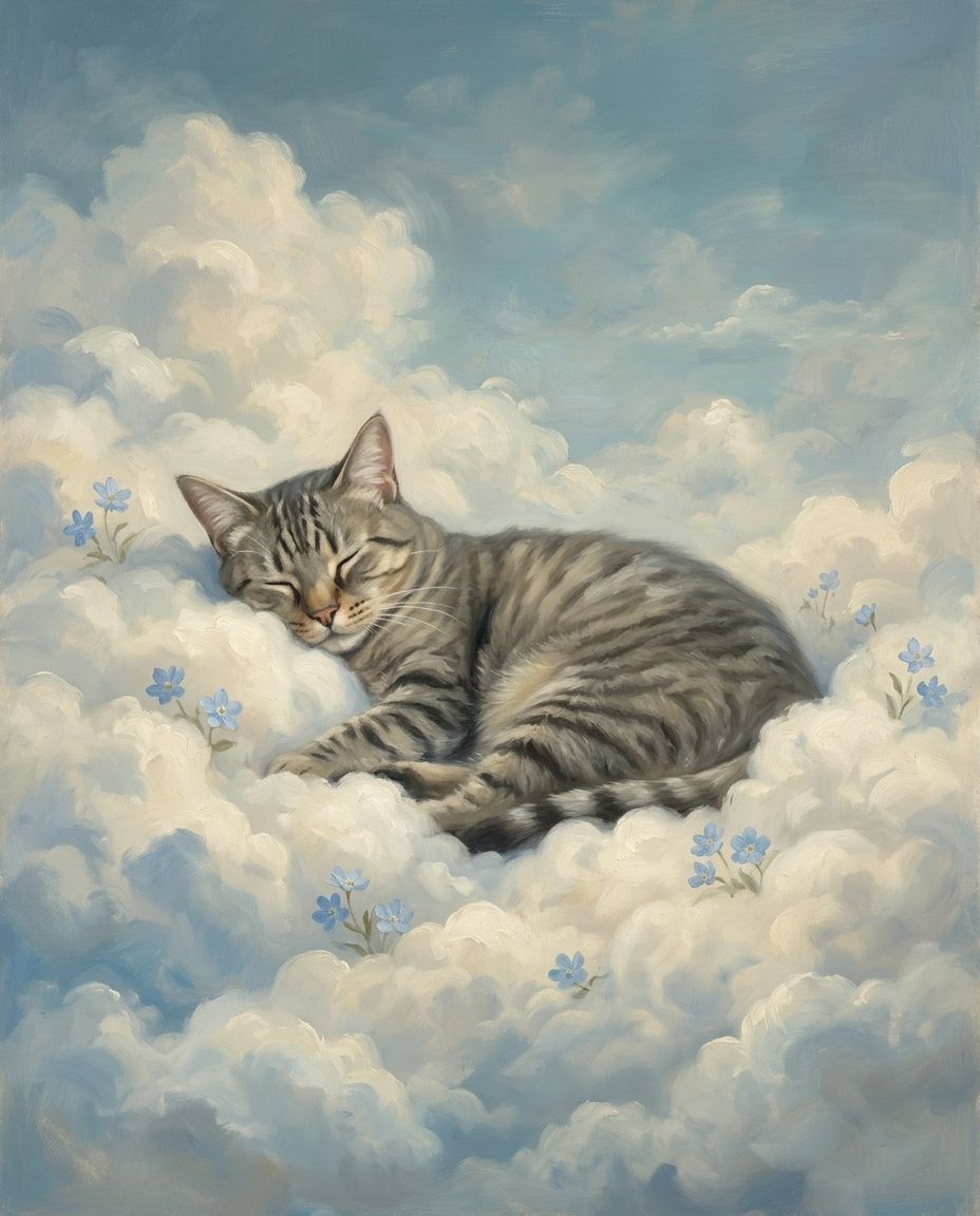Sleepy Pet – Evcil Hayvan kişiye özel portre tasarım örneği