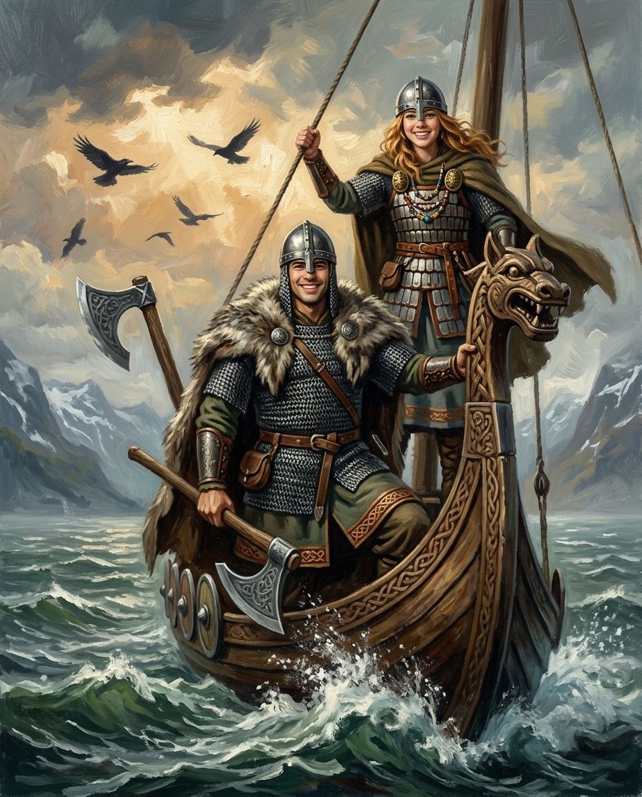 Storm Saga – Çift kişiye özel portre tasarım örneği