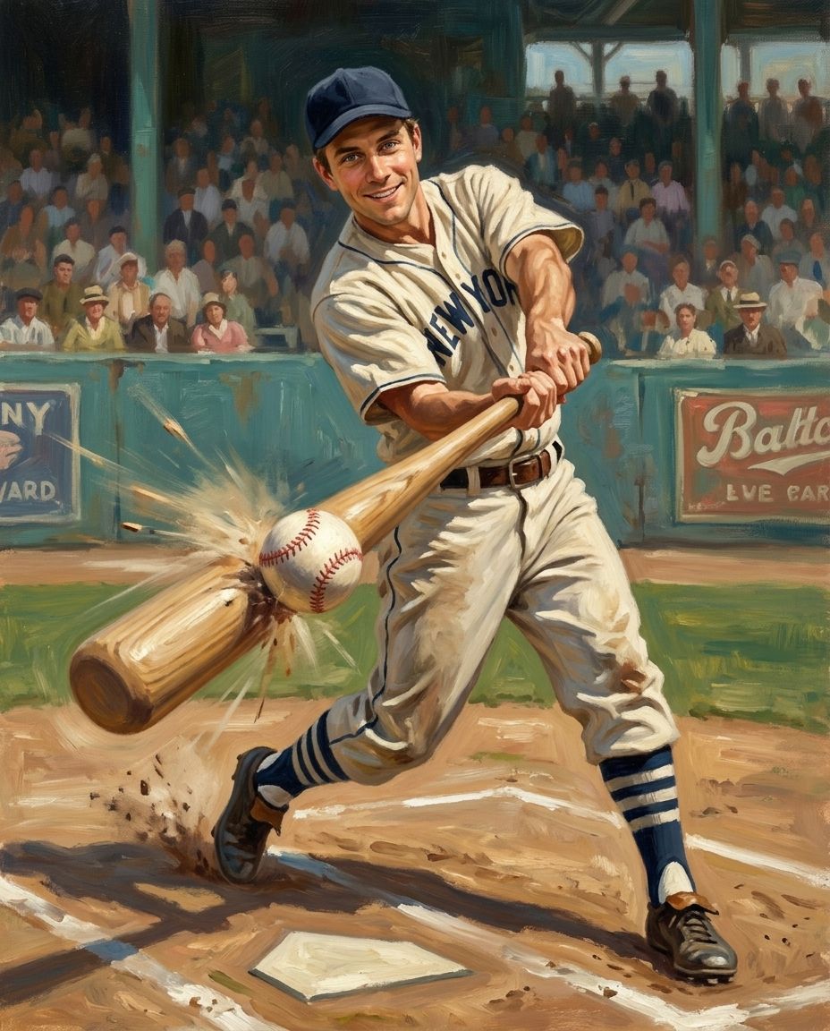 Baseball Player – Erkek kişiye özel portre tasarım örneği
