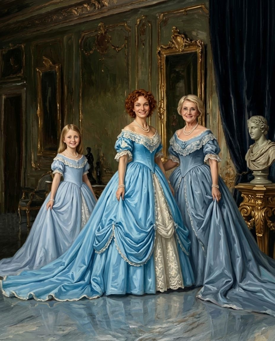 Sapphire Monarchs – Kadın Kuşakları kişiye özel portre tasarım örneği