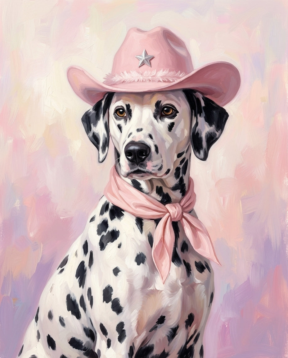 Pink Sheriff – Evcil Hayvan kişiye özel portre tasarım örneği