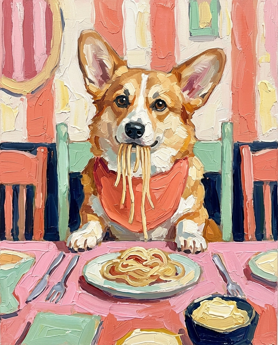 Table Manners – Evcil Hayvan kişiye özel portre tasarım örneği