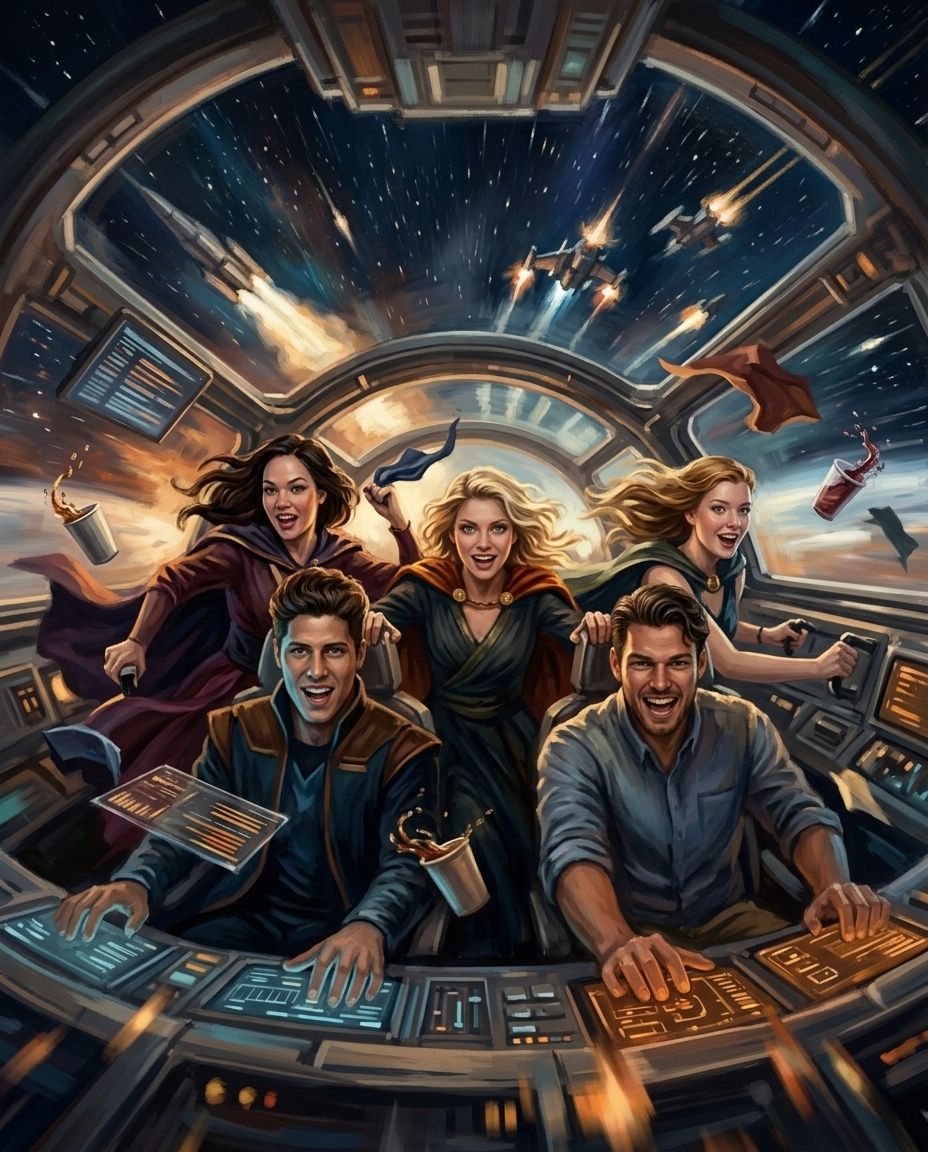 Galactic Guardian – Kardeşler kişiye özel portre tasarım örneği