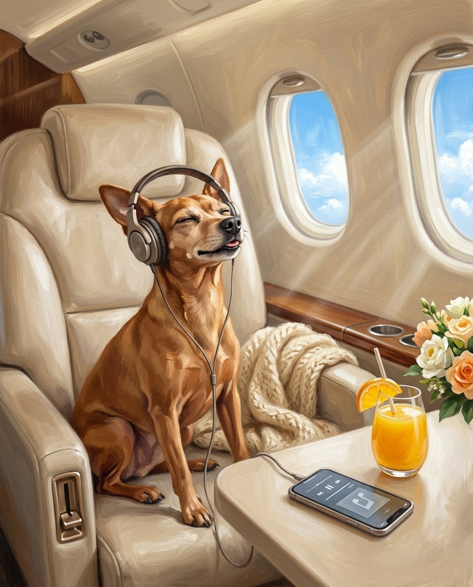 Private Jet – Evcil Hayvan kişiye özel portre tasarım örneği