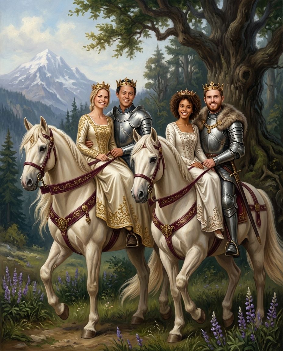 Glorious – Kardeşler kişiye özel portre tasarım örneği