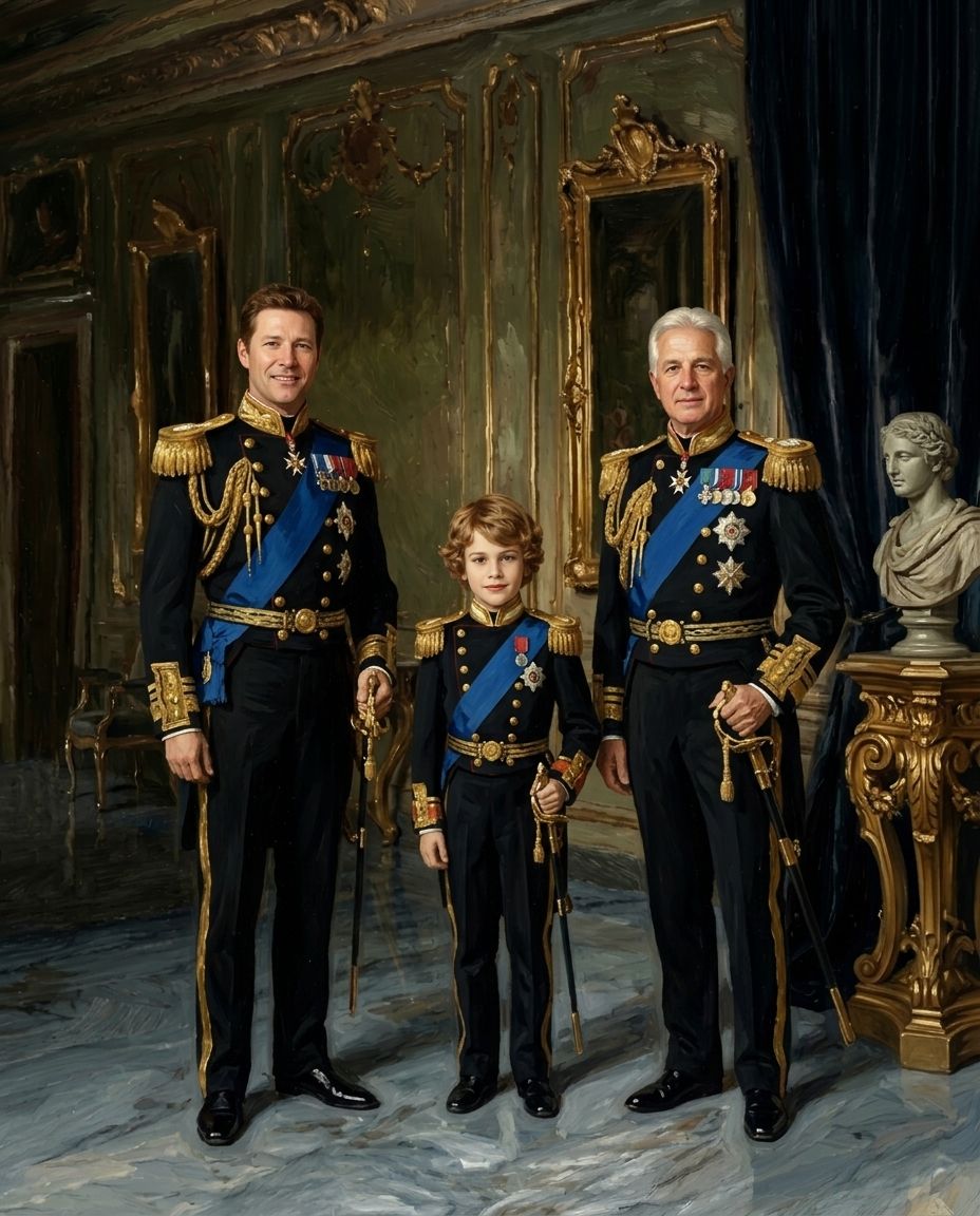 Sapphire Monarchs – Erkek Kuşakları kişiye özel portre tasarım örneği