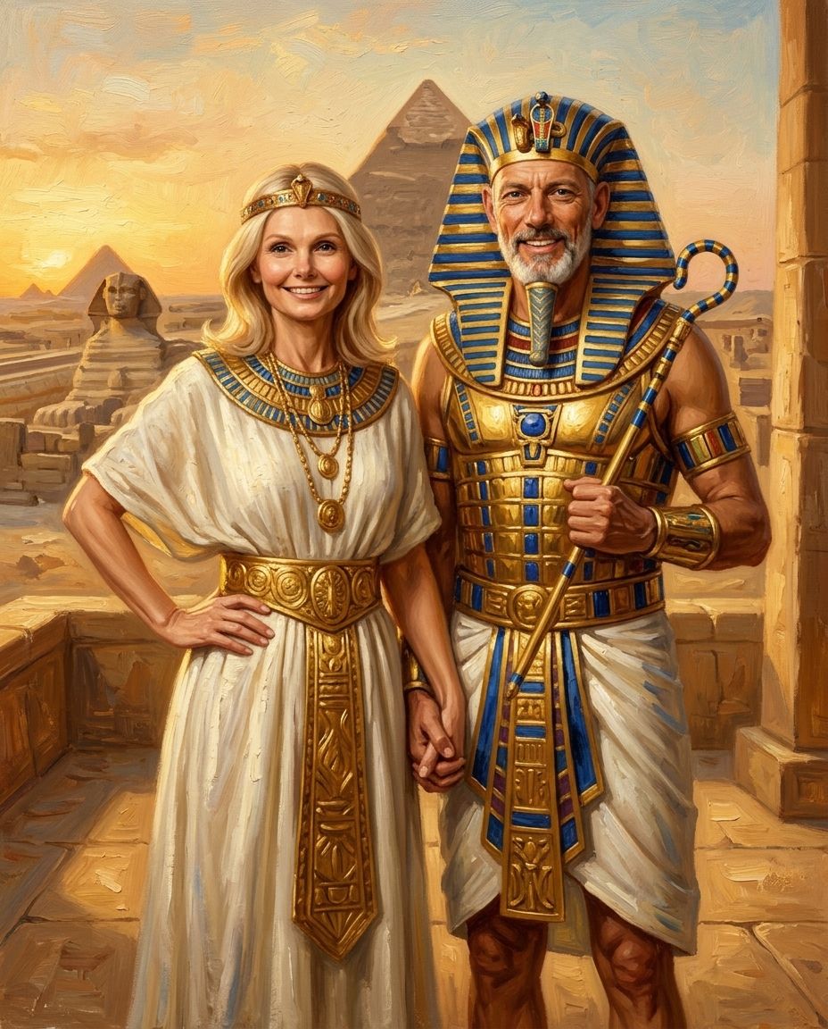 Ancient Rulers – Çift kişiye özel portre tasarım örneği