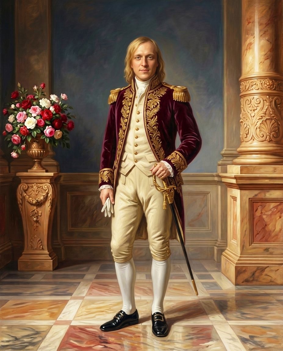 Royals of Roses – Erkek kişiye özel portre tasarım örneği