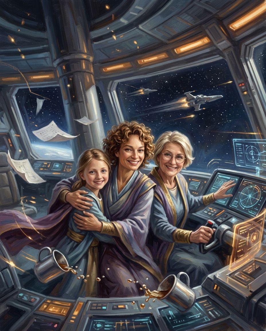 Galactic Guardian – Kadın Kuşakları kişiye özel portre tasarım örneği