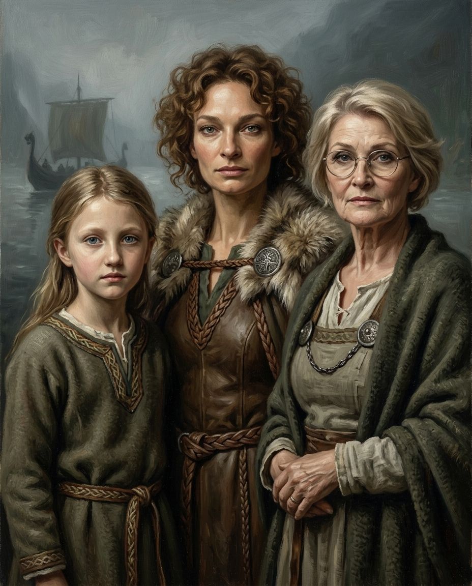 Viking – Kadın Kuşakları kişiye özel portre tasarım örneği