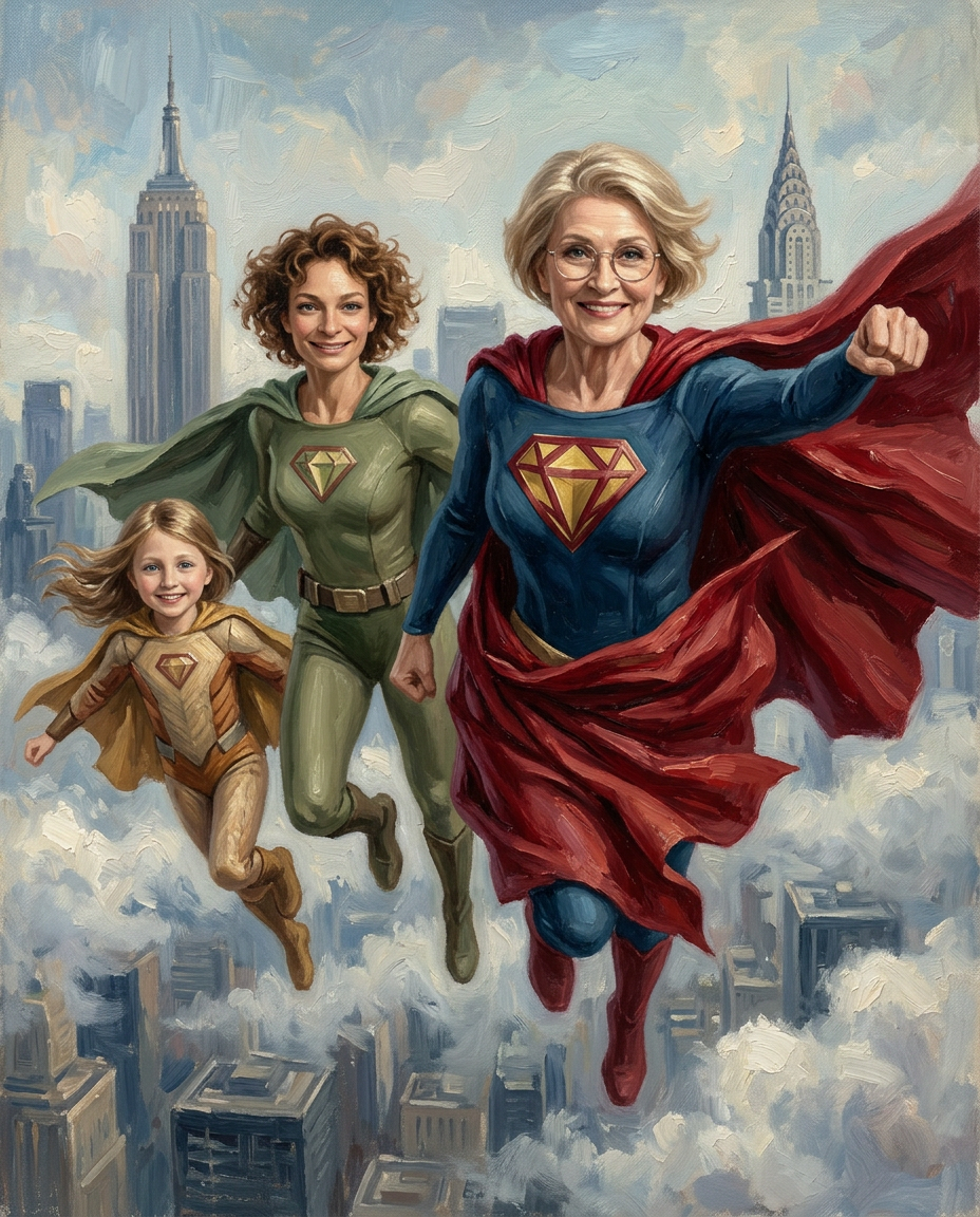 Super Hero – Kadın Kuşakları kişiye özel portre tasarım örneği