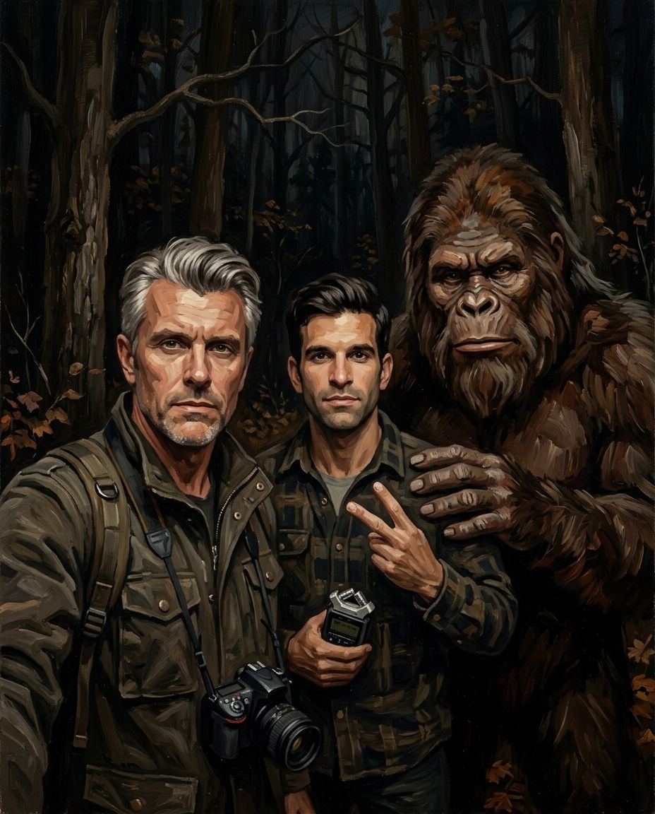 Sasquatch – Yetişkin Erkek Kardeşler kişiye özel portre tasarım örneği