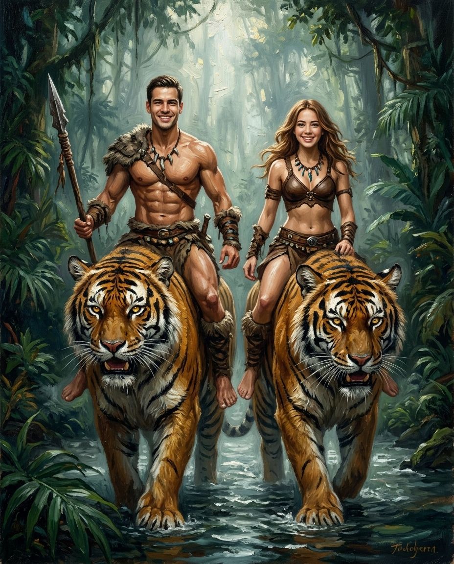 Beastmaster – Çift kişiye özel portre tasarım örneği