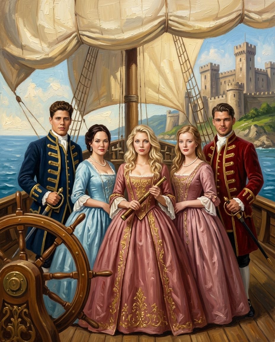 Royal Voyage – Kardeşler kişiye özel portre tasarım örneği