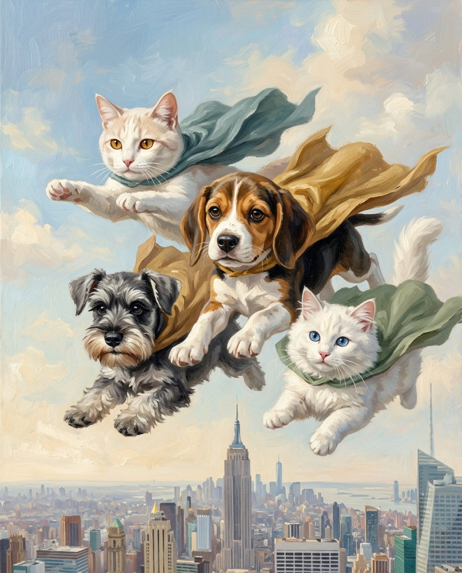 Super Pet – Evcil Dostlar kişiye özel portre tasarım örneği