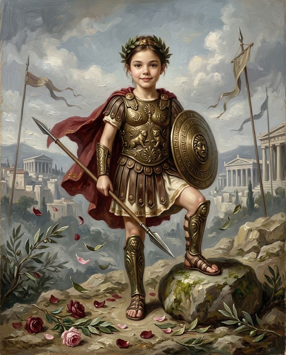 Spartans – Çocuk kişiye özel portre tasarım örneği