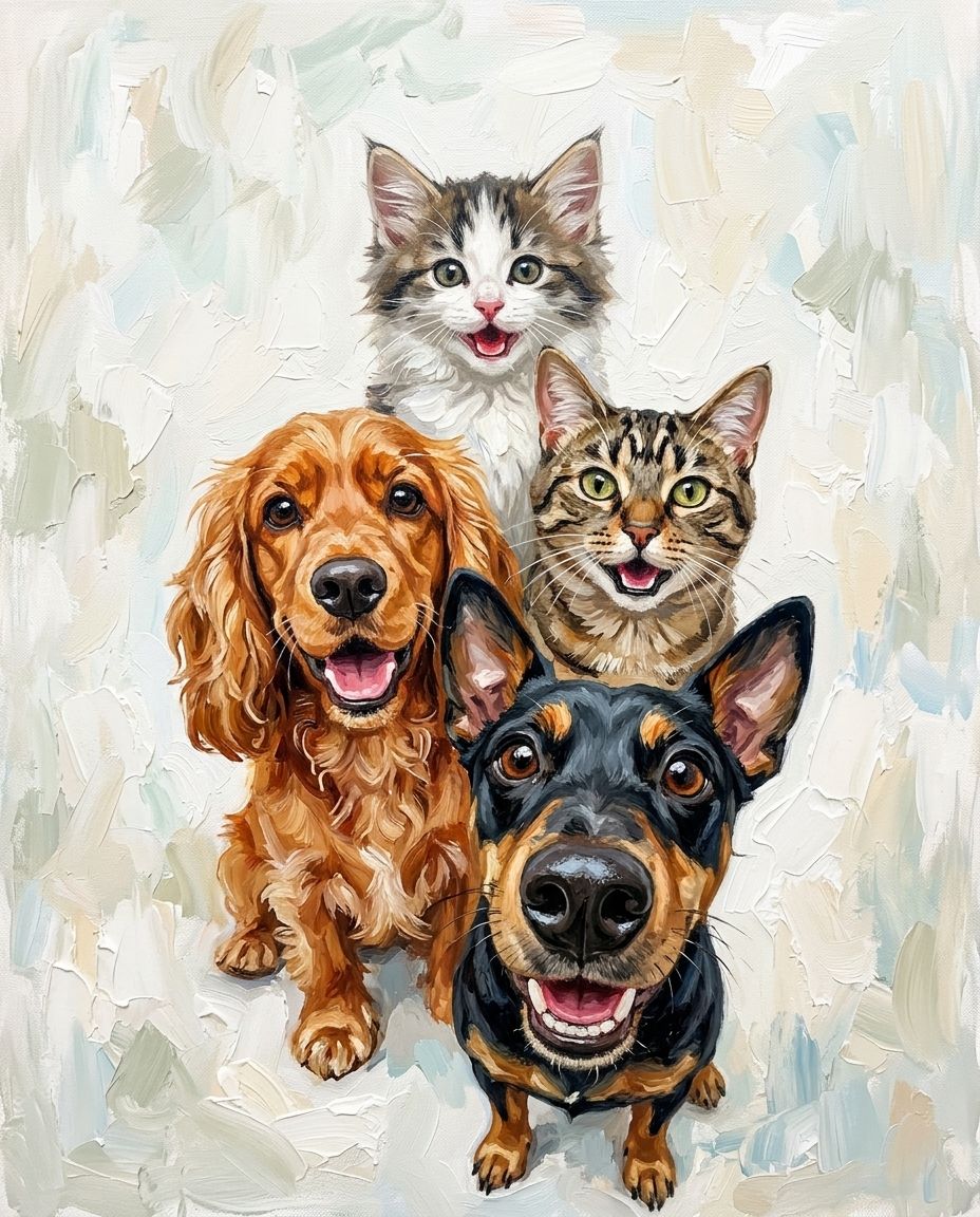 Smiley Pet – Evcil Dostlar kişiye özel portre tasarım örneği