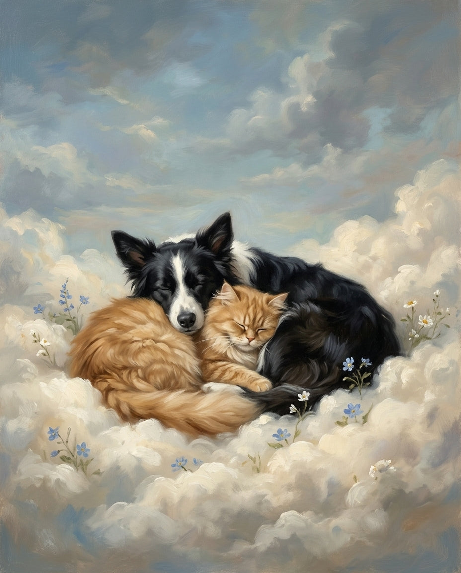 Sleepy Pet – Evcil Dostlar kişiye özel portre tasarım örneği