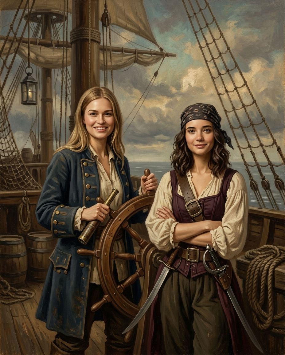 Wild Pirates – Kadın Çift kişiye özel portre tasarım örneği