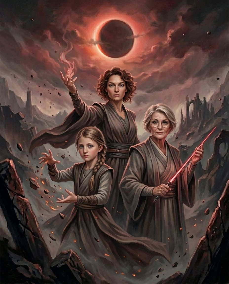 Crimson Ascension – Kadın Kuşakları kişiye özel portre tasarım örneği