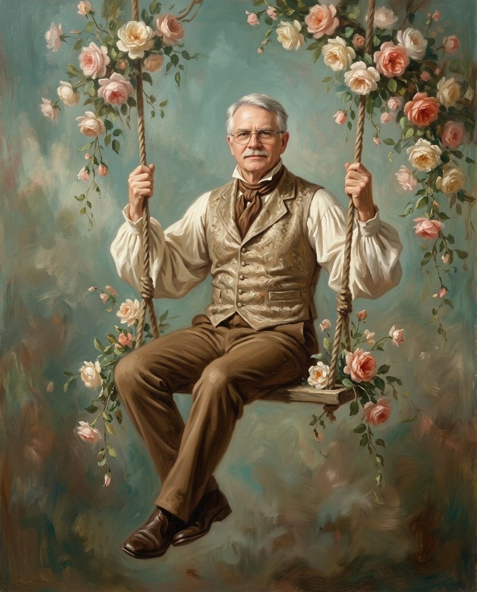 The Swing of Serenity – Erkek kişiye özel portre tasarım örneği