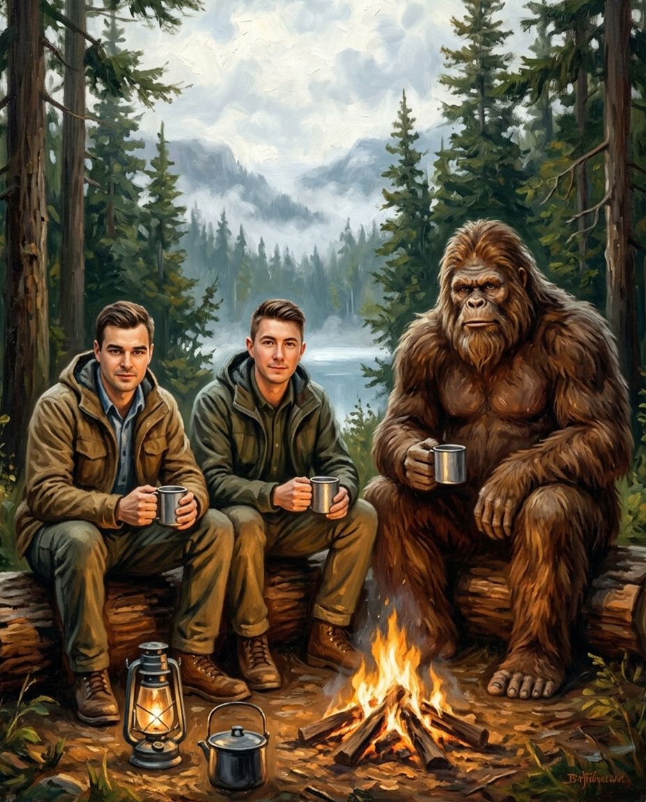 Big Foot – Erkek Çift kişiye özel portre tasarım örneği