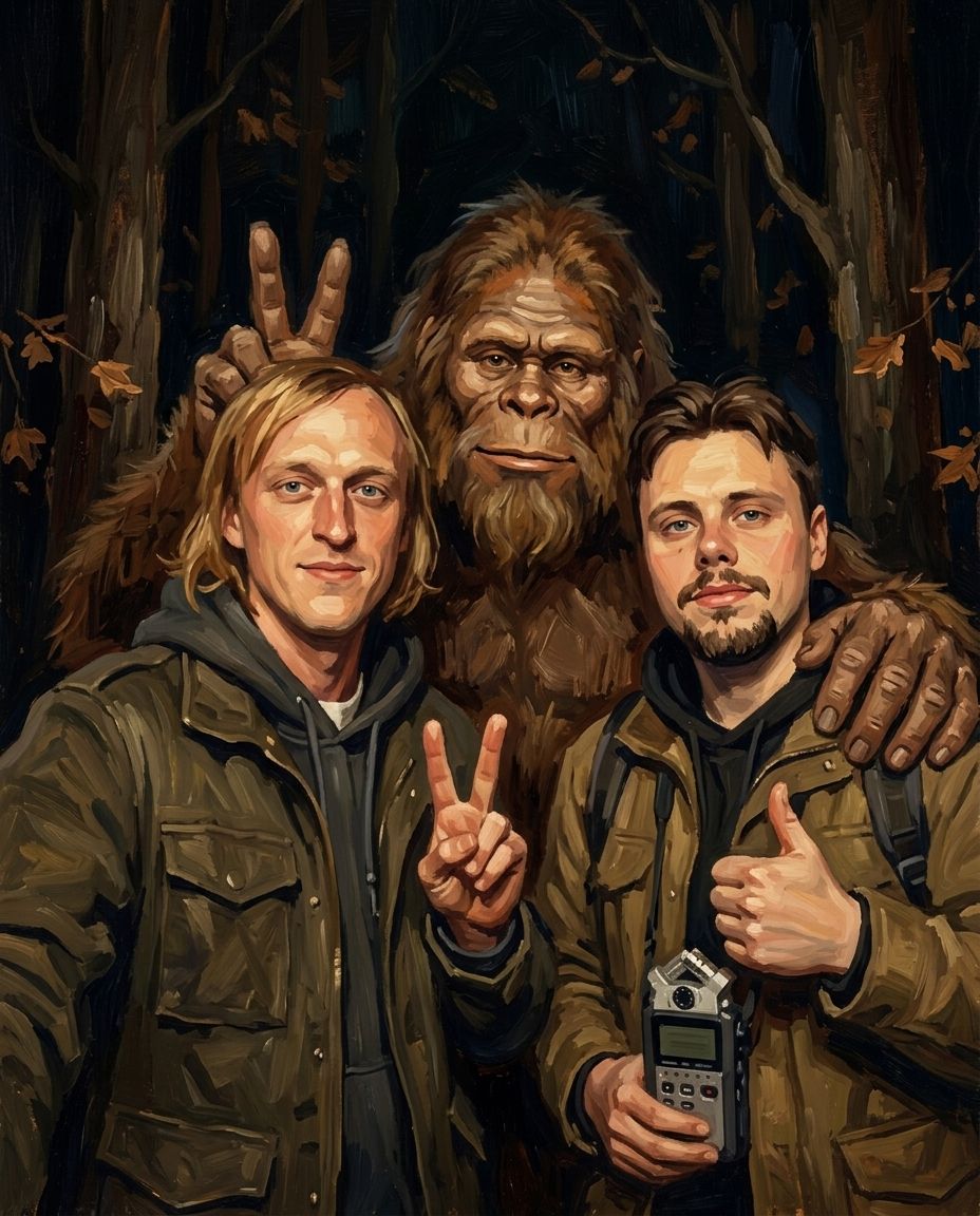 Sasquatch – Erkek Çift kişiye özel portre tasarım örneği