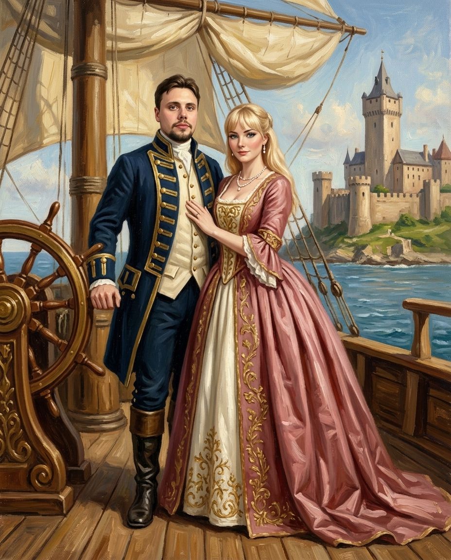 Royal Voyage – Çift kişiye özel portre tasarım örneği