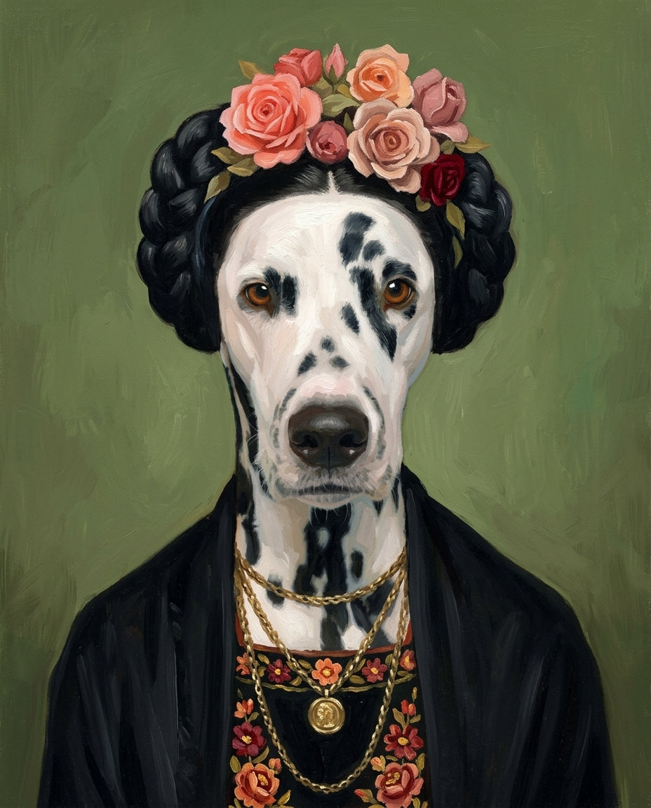 Frida's Style – Evcil Hayvan kişiye özel portre tasarım örneği