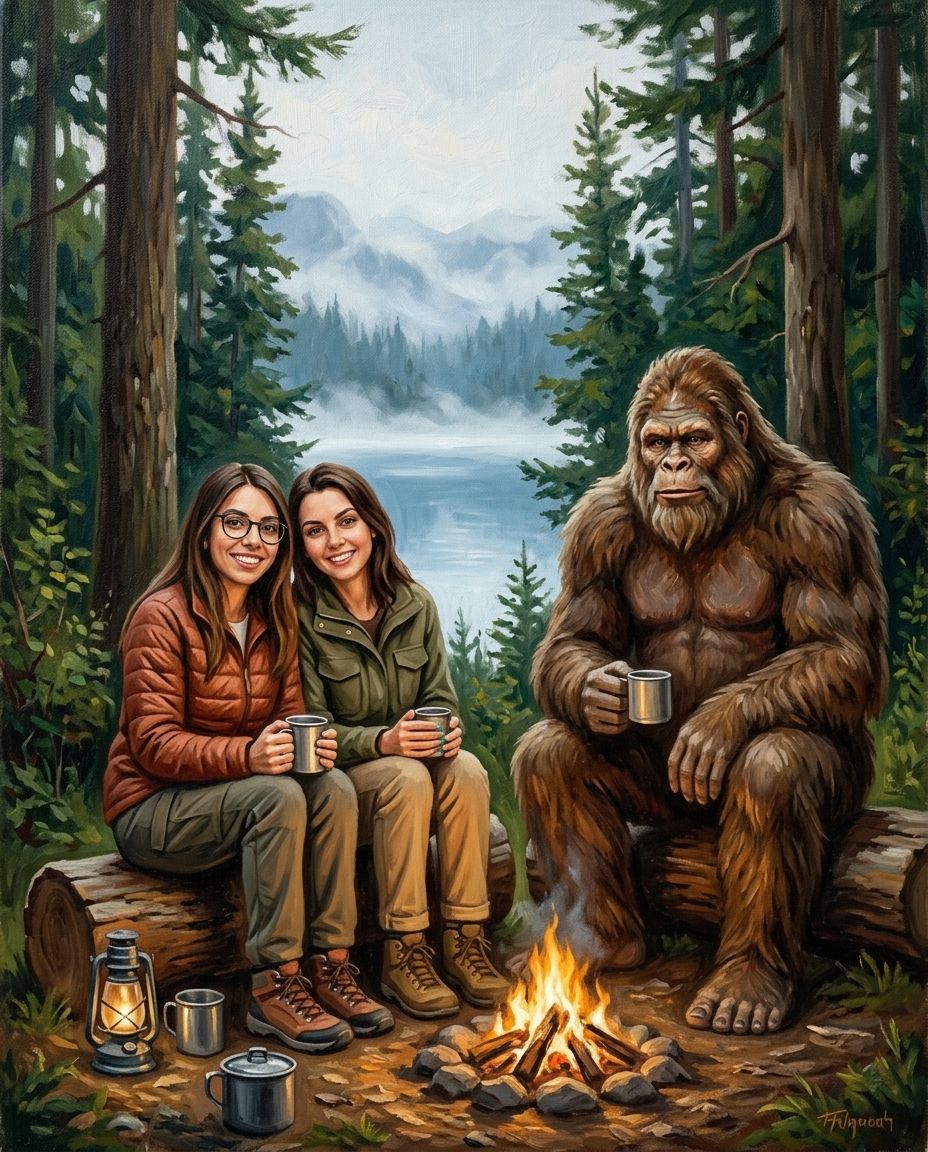 Big Foot – Kadın Çift kişiye özel portre tasarım örneği