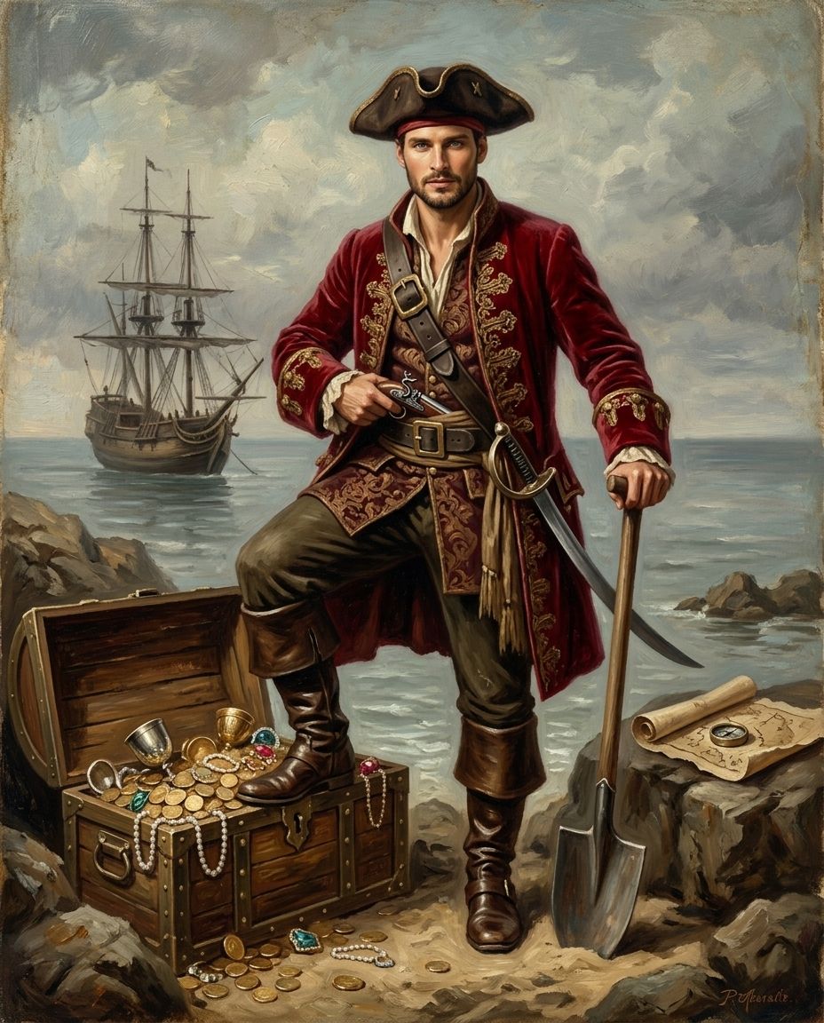 Treasure Seekers – Erkek kişiye özel portre tasarım örneği