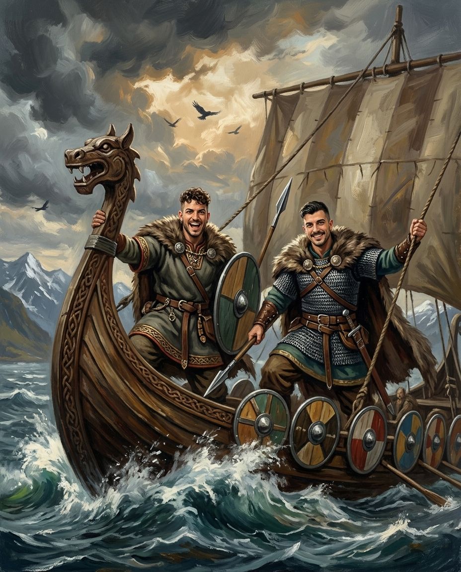 Storm Saga – Erkek Çift kişiye özel portre tasarım örneği