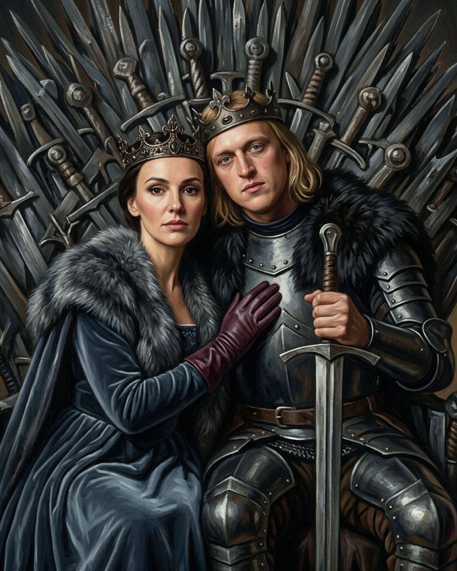Royals of the North – Çift kişiye özel portre tasarım örneği