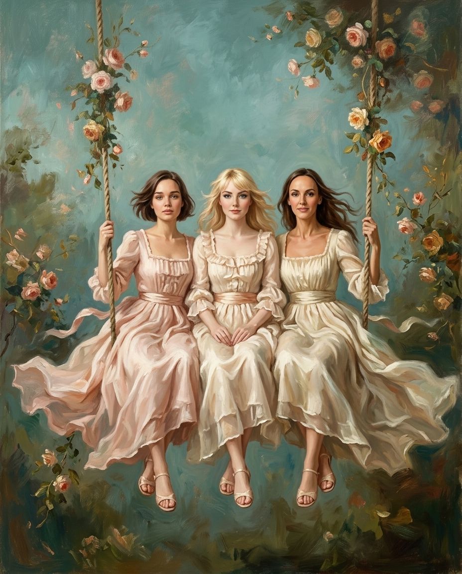 The Swing of Serenity – Kadın Kuşakları kişiye özel portre tasarım örneği